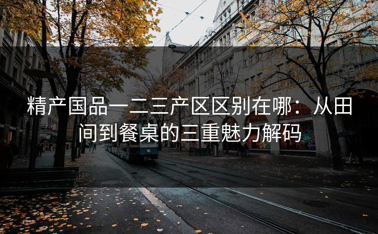 精产国品一二三产区区别在哪:从田间到餐桌的三重魅力解码 精产国品一二三产区区别在哪:从田间到餐桌的三重魅力解码